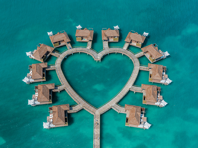 Over the Water Bungalows at Sandals Jamaica